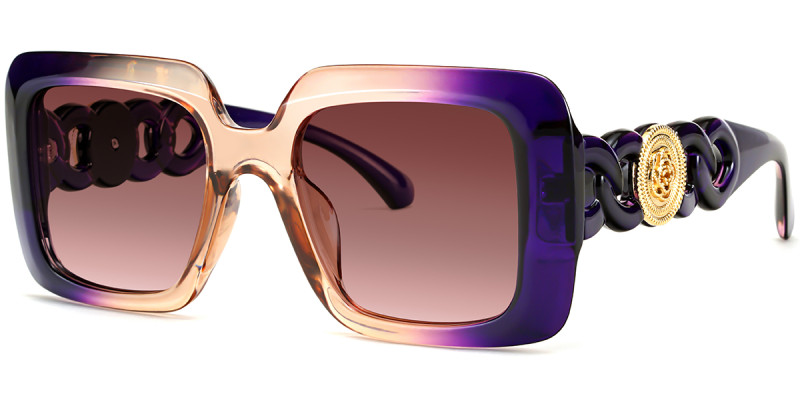 Square Purple Pink Sunglasses