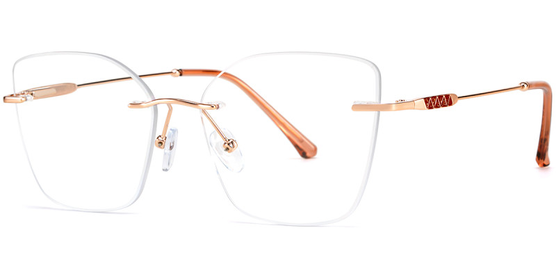 Rimless Rosegold Frame