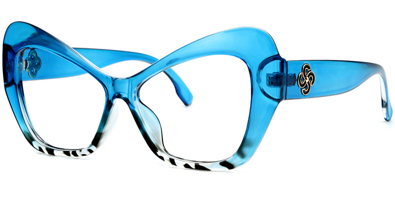 Cateye Blue Tortoise Frame