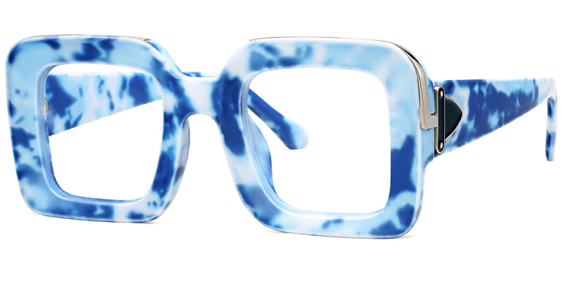 Square Blue White Frame