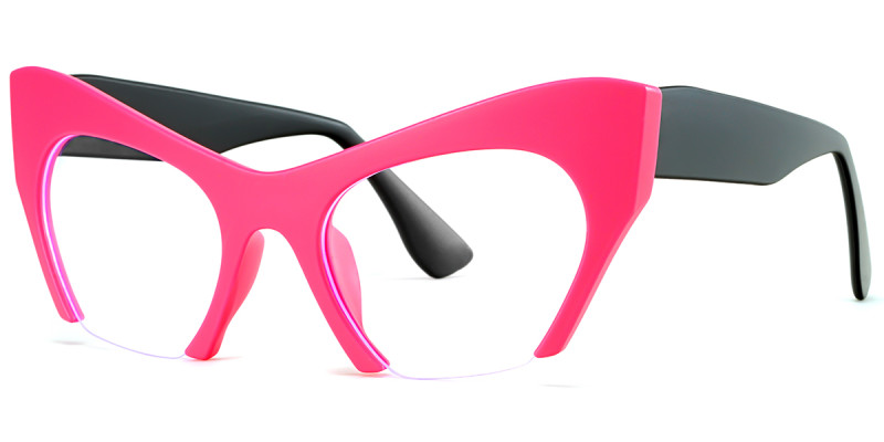 Cateye Pink Black Frame 