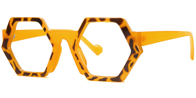 Geometric Tortoise Yellow Frame