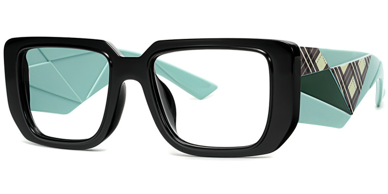 Rectangle Black Green Frame