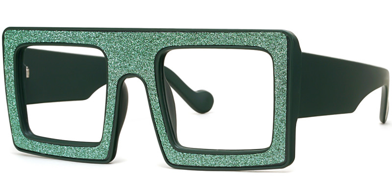 Square Green Sparkle Frame
