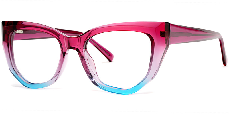 Cateye Pink&Blue Frame