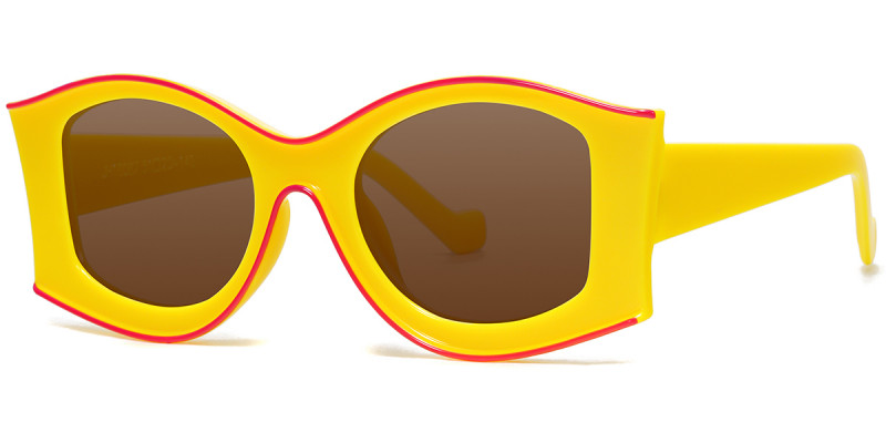 Geometric Yellow Sunglasses