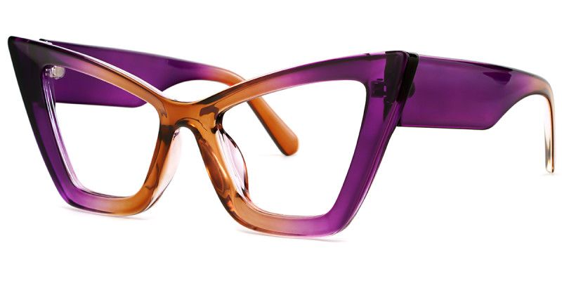 Cateye Purple&Brown Frame