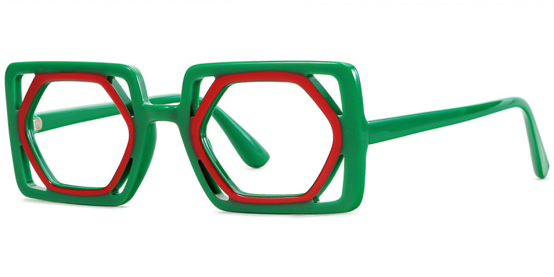 Rectangle Green &Red Frame