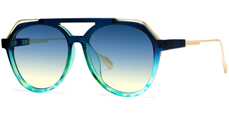 Aviator Blue Tortoise Sunglasses