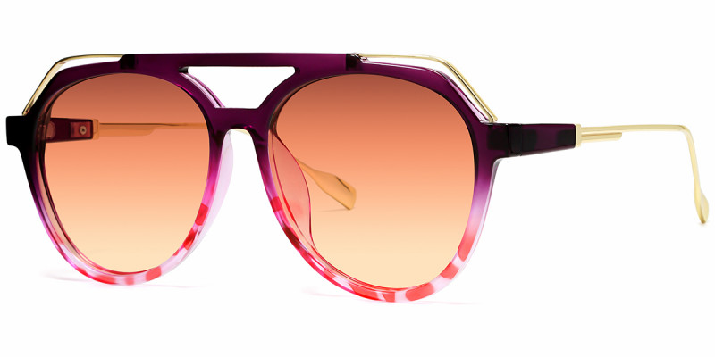 Aviator Purple Tortoise Sunglasses