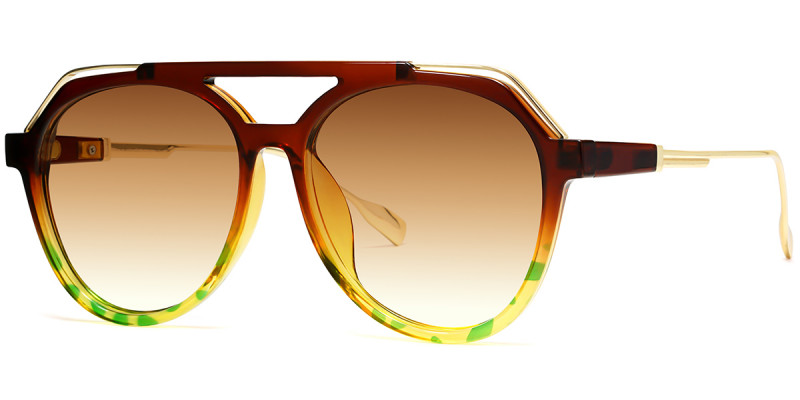 Aviator Brown Tortoise Sunglasses