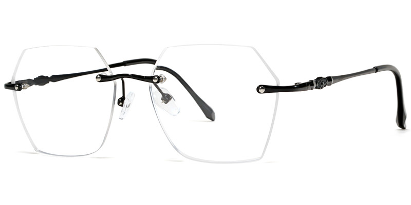 Rimless Black Frame