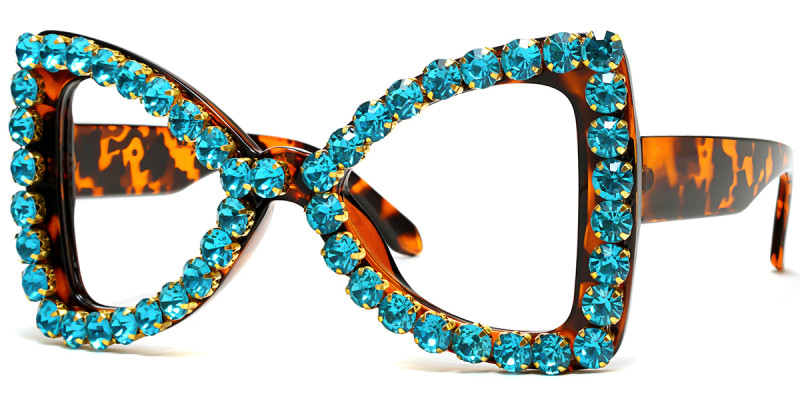 Butterfly Blue Rhinestone Frame