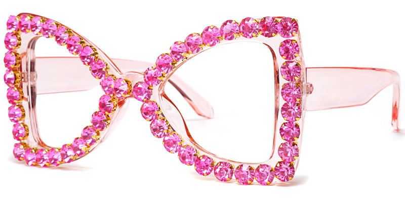 Butterfly Pink Rhinestone Frame