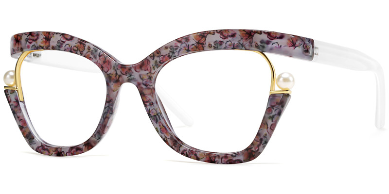 Cateye Floral Frame