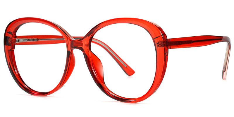 Oval Red Frame