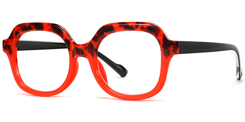 Round Red Tortoise Frame