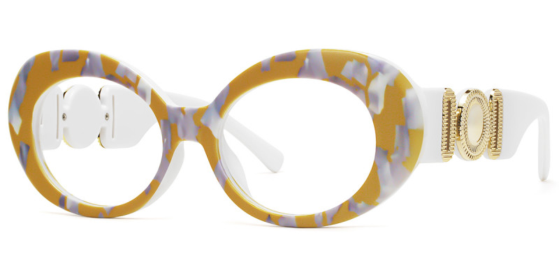 Oval Yellow Frame