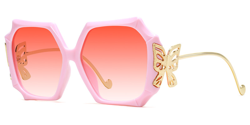 Geometric Pink Sunglasses