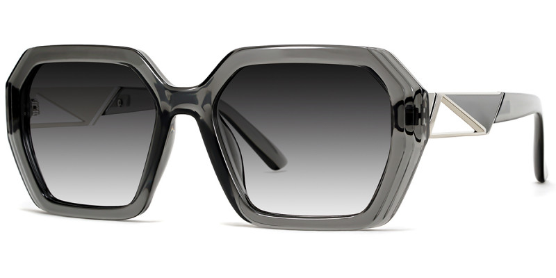 Geometric Gray Sunglasses