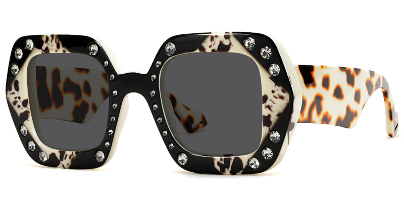 Geometric Black&White Sunglasses