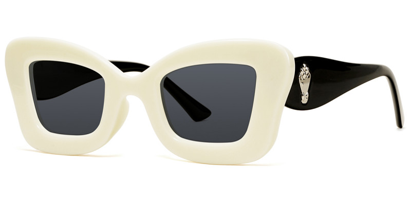 Butterfly White Sunglasses