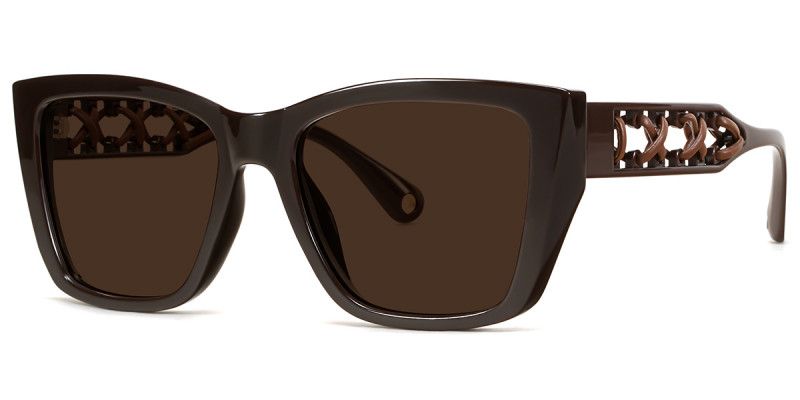 Square Brown Sunglasses