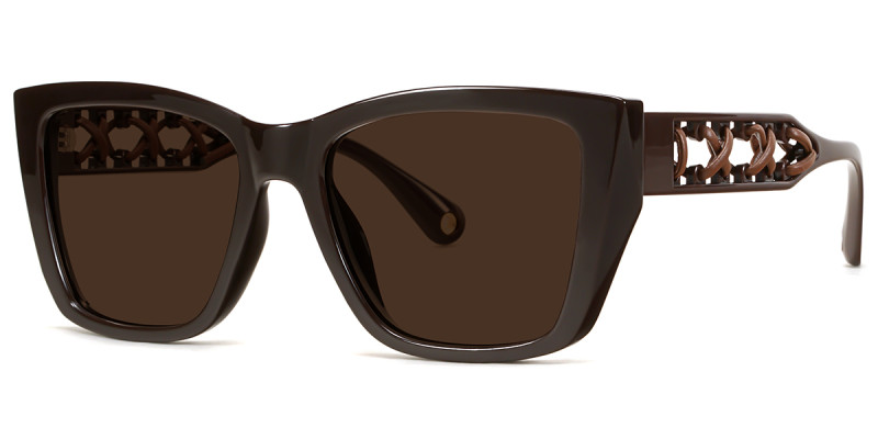 Square Brown Sunglasses