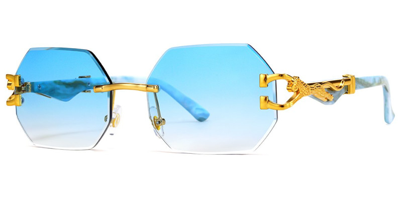 Rimless Blue Frame