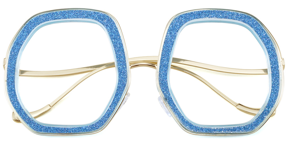 Geometric Blue Frame