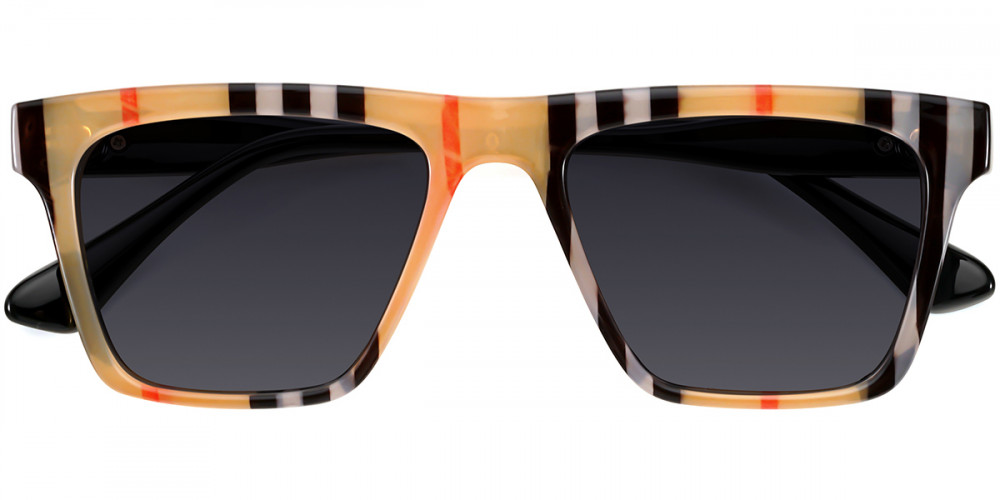Koris - Rectangle Brown Stripe Sunglasses | Ublins