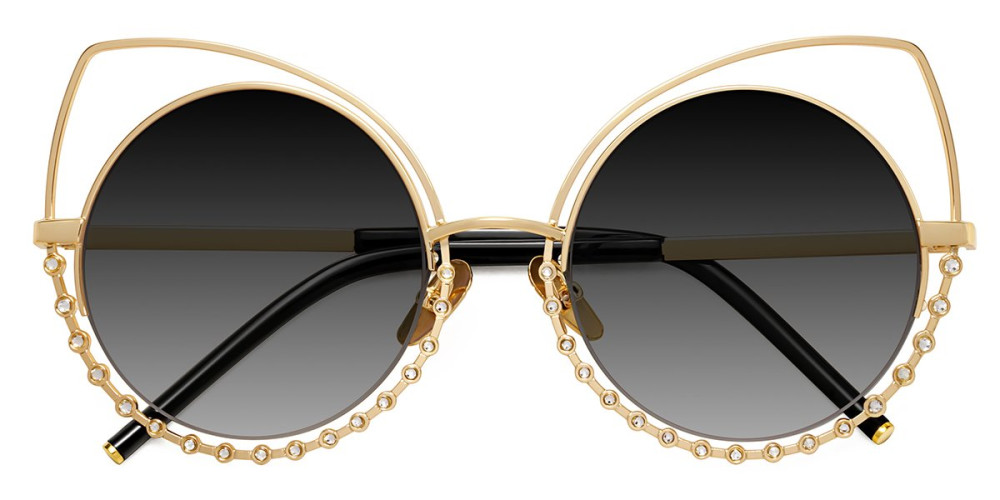 Cateye Gold Sunglasses