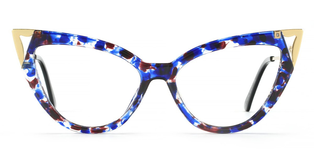 Cateye BlueFloral Frame