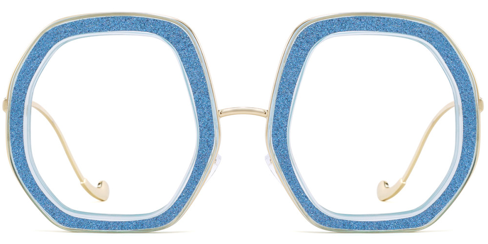 Geometric Blue Frame