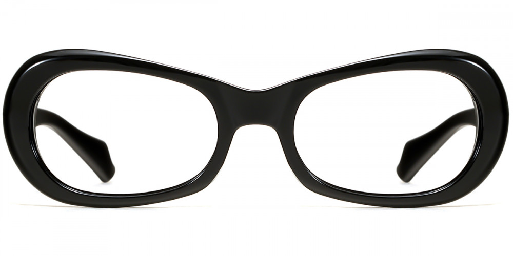 Sandra - Oval Black Prescription Glasses | Ublins