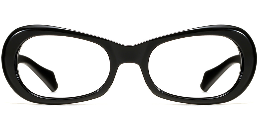 Sandra - Oval Black Prescription Glasses | Ublins