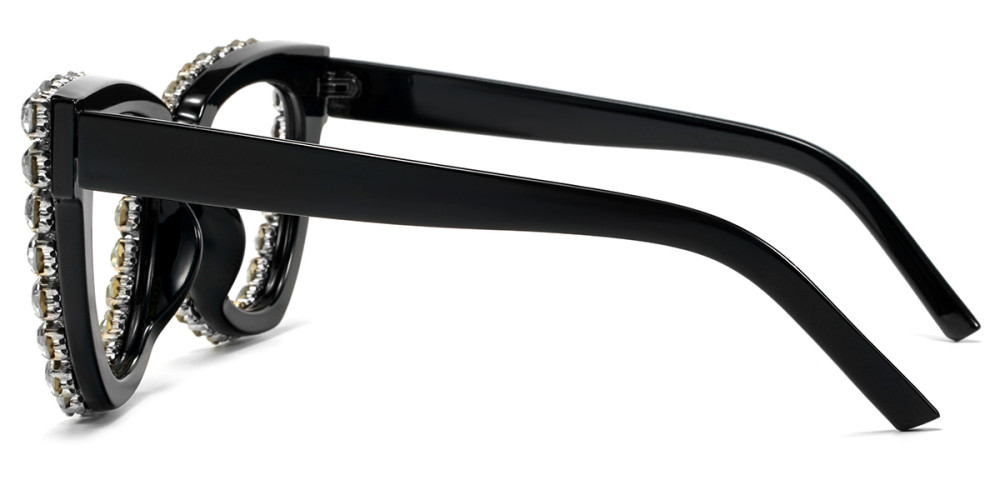 Cateye Rhinestone Black Frame