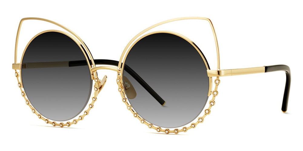 Cateye Gold Sunglasses
