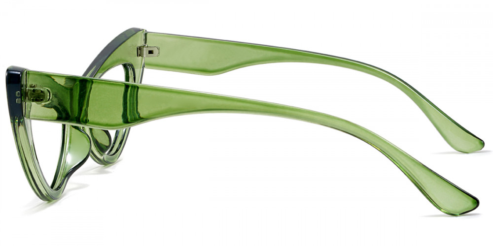 Cateye Transparent-Green Frame