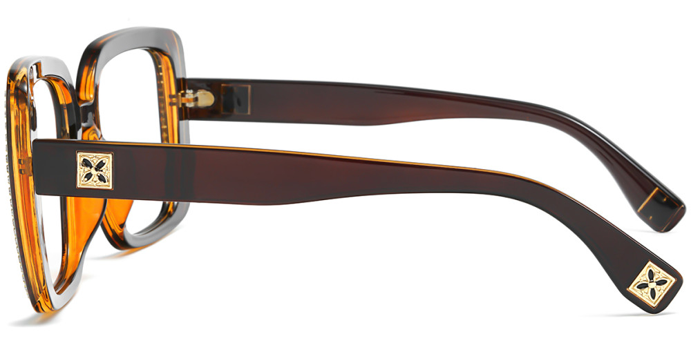 Frieda - Square Brown Prescription Glasses | Ublins