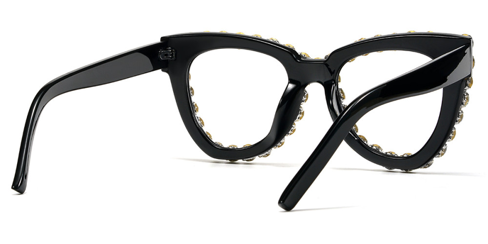 Cateye Rhinestone Black Frame