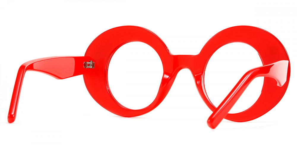 Patti - Round Red Prescription Glasses | Ublins