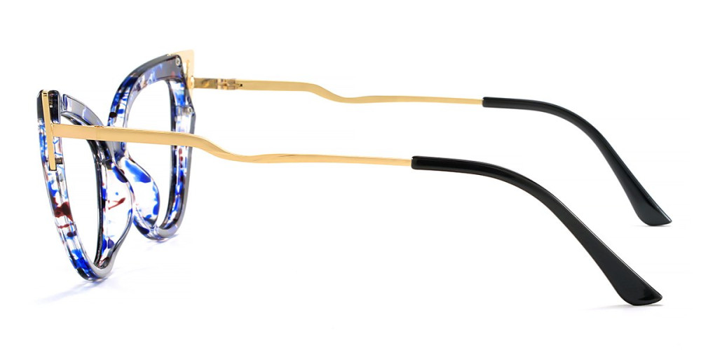 Cateye BlueFloral Frame