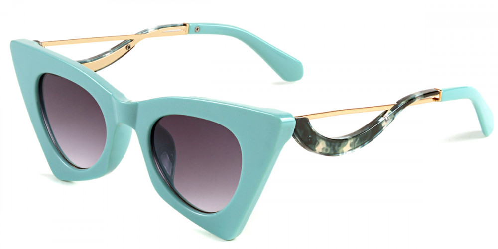 Cateye Green Sunglasses 