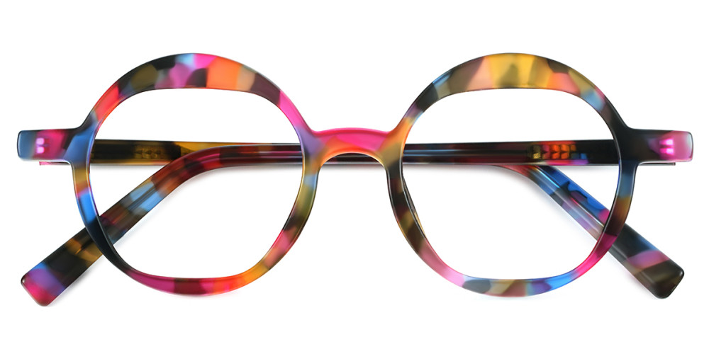 Round Floral Multicolor Frame