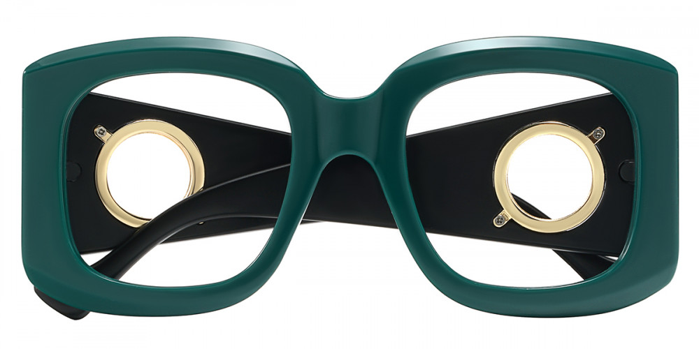 Serena - Square Green Prescription Glasses | Ublins