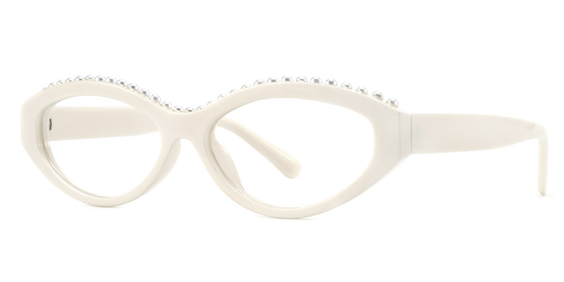 Oval White Frame