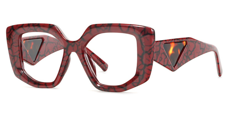 Geometric Red Frame