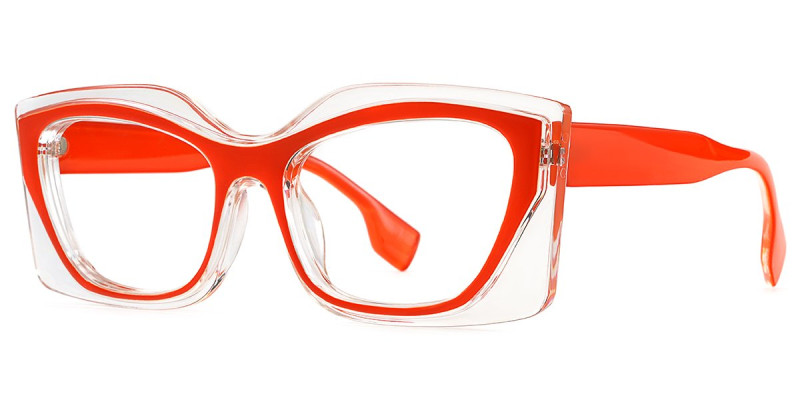 Geometric Orange Frame