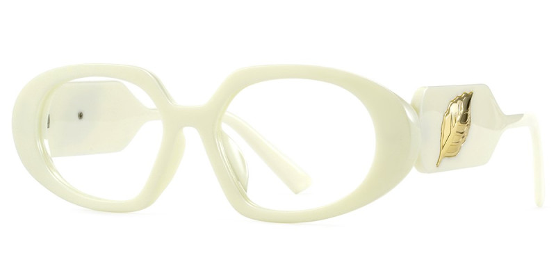Oval White Frame
